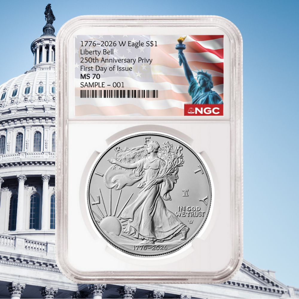 2026 W Enhanced Uncirculated Silver Eagles with Liberty Bell Privy