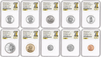 1776-2026 US Mint Complete 10 Coin Silver Proof Set, NGC PF70 First Releases, 250th Liberty Bell label