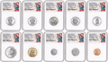 1776-2026 US Mint Complete 10 Coin Silver Proof Set, NGC PF70 First Releases, Statue of Liberty Label