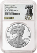 2026 P Congratulations Set Proof Silver Eagle NGC PF 70, First Releases 250 Bell
