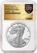 2026 P Congratulations Set Proof Silver Eagle NGC PF 70, Gold 250    Presale