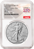 2026 W Enhanced Uncirculated Silver Eagle NGC MS 69, First Releases 250th Flag Label