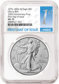 2026 W Enhanced Uncirculated Silver Eagle NGC MS 70, First Day Of Issue 1st Day Label