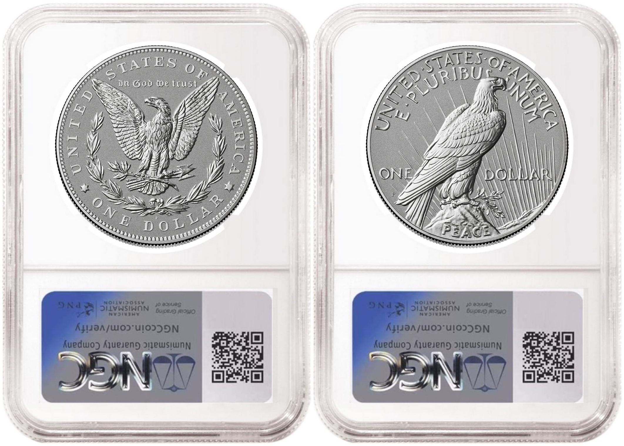 2 Coin Set 2026 Morgan and Peace Reverse Proof Liberty Bell Privy NGC RP70 First Day of Issue 1st Presale