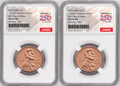 2 Coin set, 1776-2026 P & D Lincoln Cent , NGC MS 66 RD First Day of Issue, 250 Flag