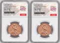 2 Coin set, 1776-2026 P & D Lincoln Cent , NGC MS 66 RD First Releases, 250 Flag