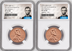 2 Coin set, 1776-2026 P & D Lincoln Cent , NGC MS 66 RD First Releases, Lincoln Label