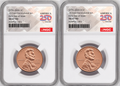 2 Coin set, 1776-2026 P & D Lincoln Cent , NGC MS 67 RD First Day of Issue, 250 Flag