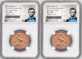 2 Coin set, 1776-2026 P & D Lincoln Cent , NGC MS 67 RD First Day of Issue, Lincoln Label