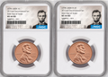 2 Coin set, 1776-2026 P & D Lincoln Cent , NGC MS 68 RD First Day of Issue, Lincoln Label