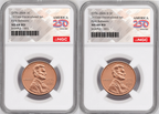 2 Coin set, 1776-2026 P & D Lincoln Cent , NGC MS 68 RD First Releases, 250 Flag