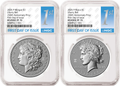 2 Coin Set 2026 Morgan and Peace Reverse Proof Liberty Bell Privy NGC RP70 First Day of Issue 1st Presale