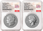 2 Coin Set 2026 Morgan and Peace Reverse Proof Liberty Bell Privy NGC RP70 First Releases Flag Presale