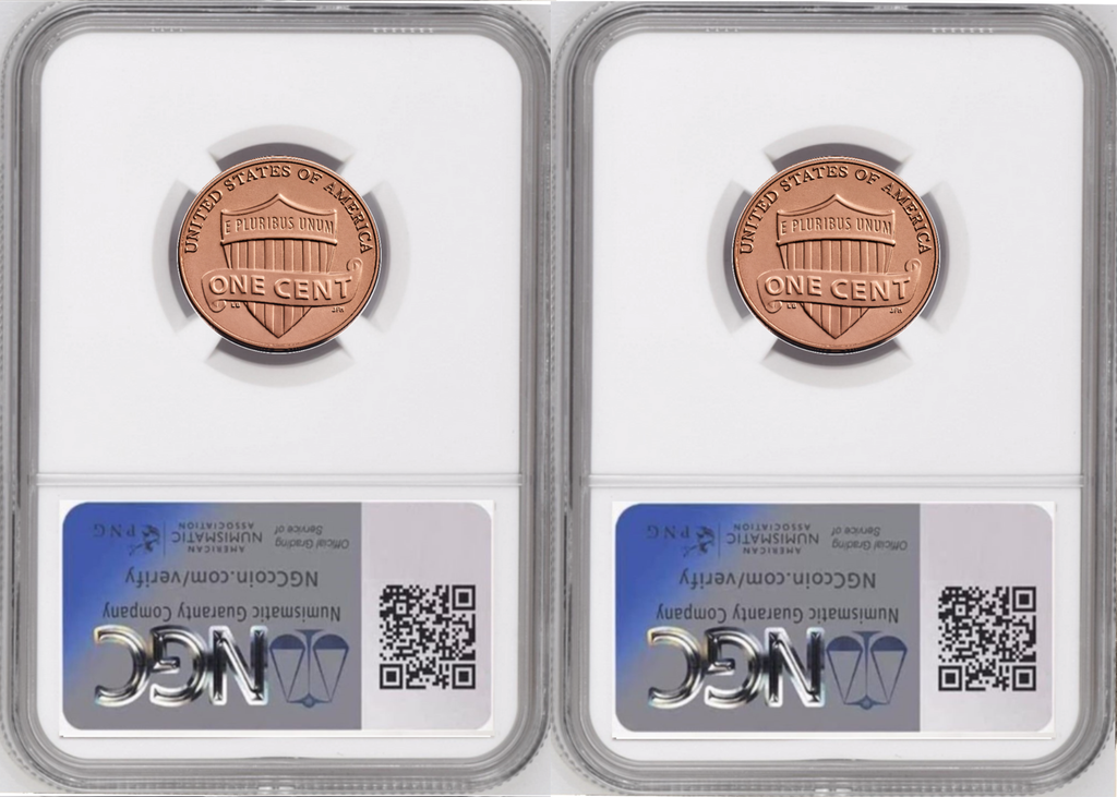 2 Coin set, 1776-2026 P & D Lincoln Cent , NGC MS 65 RD First Day of Issue, 250 Flag
