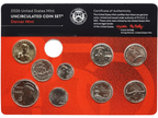 1776-2026 P & D US Mint Uncirculated 18 Coin Set - No Pennies